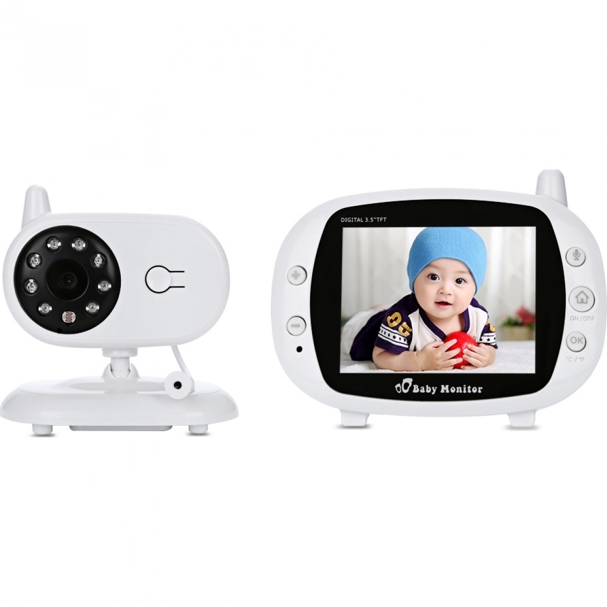 3.5 inch Wireless TFT LCD Video Baby Monitor with Night Vision K32 6511